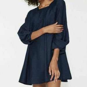 Halston Heritage Dark Ink Voile Dress